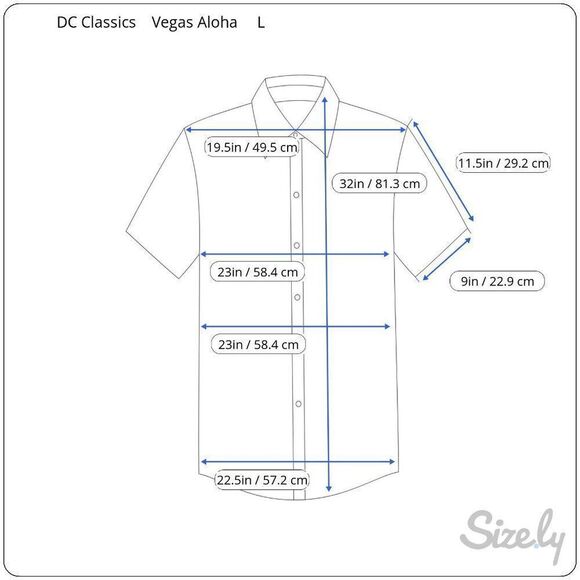DC Classics Las Vegas Aloha Hawaiian Shirt Mens L - Picture 12 of 12